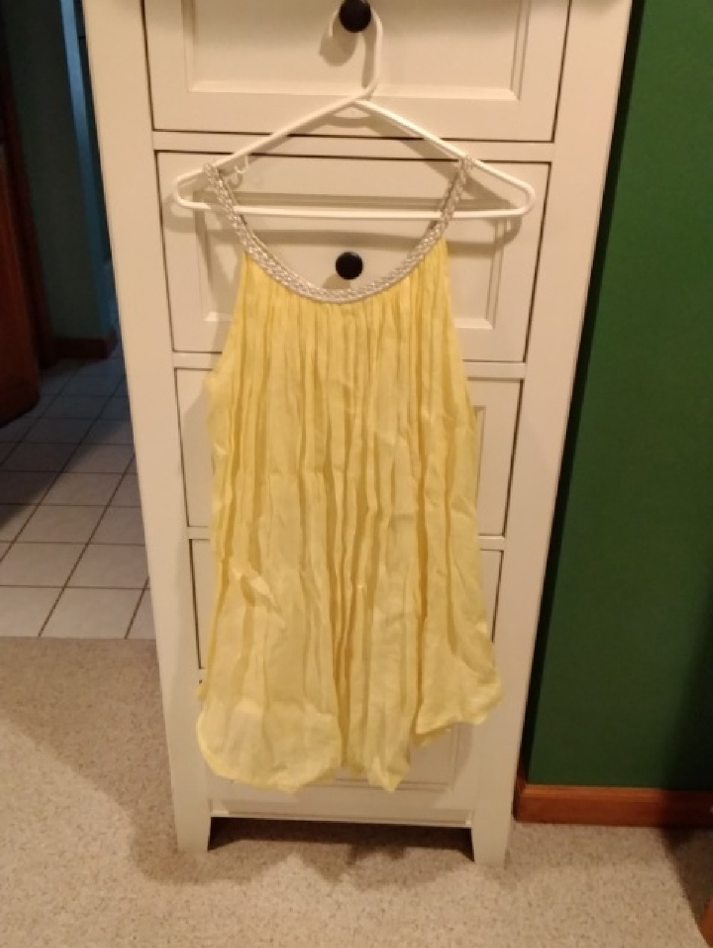 Yellow Halter Women’s Dress - Lightweight Summer Tank